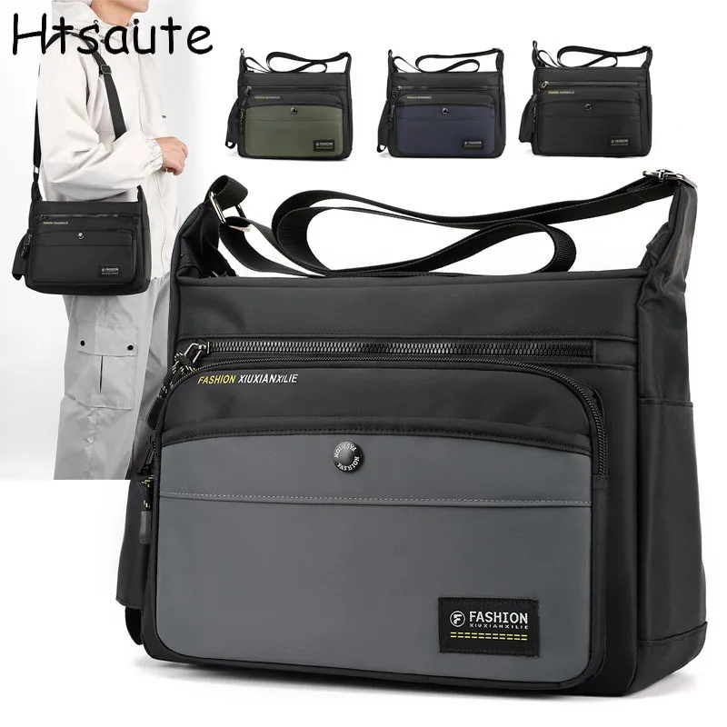 

Сумки-мессенджеры для мужчин, повседневная оксфордская сумка через плечо на молнии, простая повседневная сумка для телефона, мужские боковые сумки на плечо