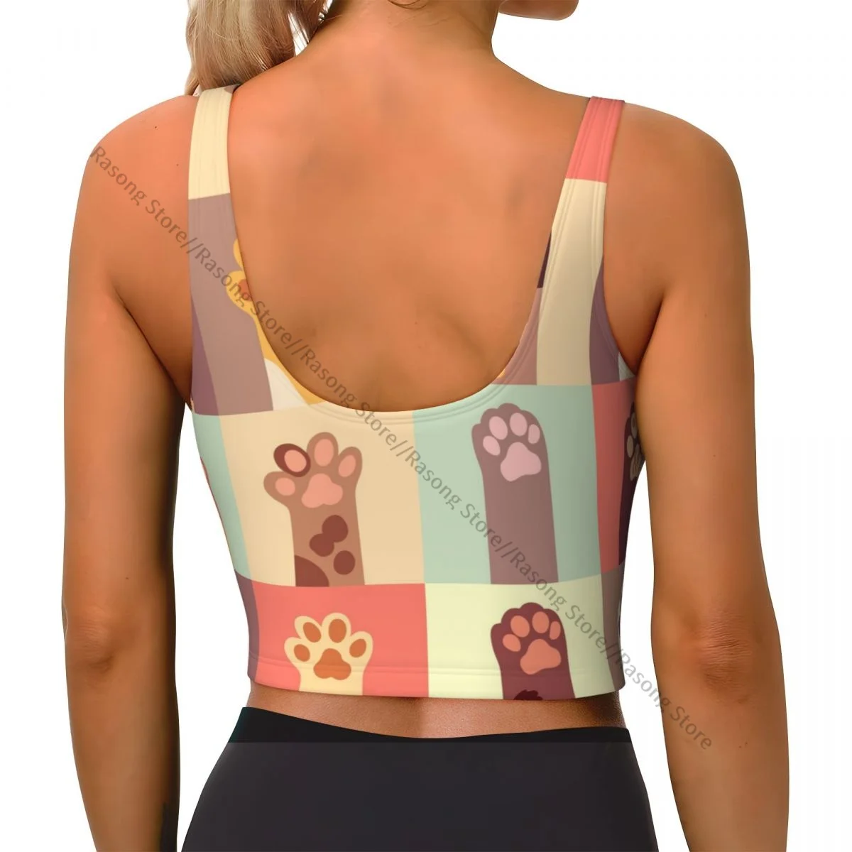 Reggiseno sportivo donna Running Yoga Clothes Vest Cats Paws Set Gathering Fitness Vest