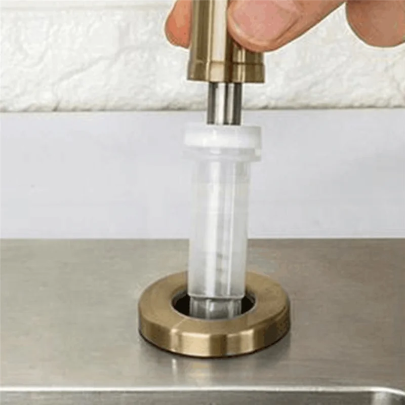 Dispenser sabun wastafel dapur, Dispenser sabun meja pompa tangan Losion terpasang di botol baja tahan karat sekrup