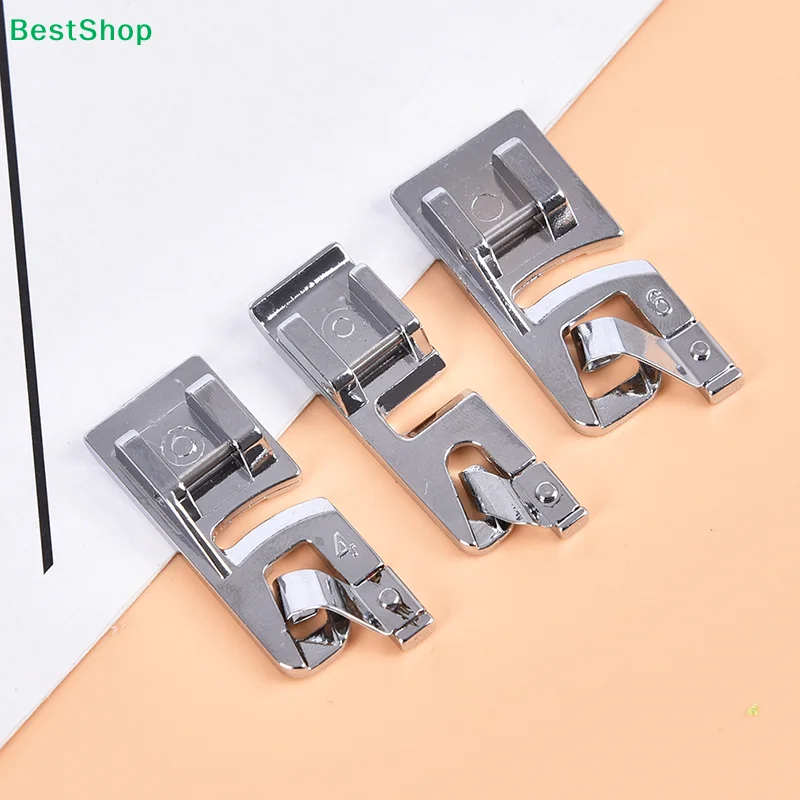 ★3Pcs sewing accessories Narrow Rolled Hem Sewing Machine Presser Foot tools set