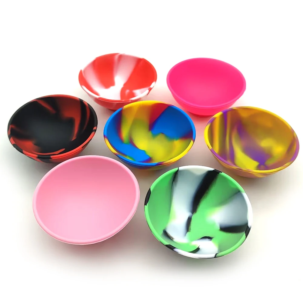 

50PCSSlicone Bowl 67mm Kitchen Multi-Color Container Home Accessories Tobacco Herb Smoking Container Household