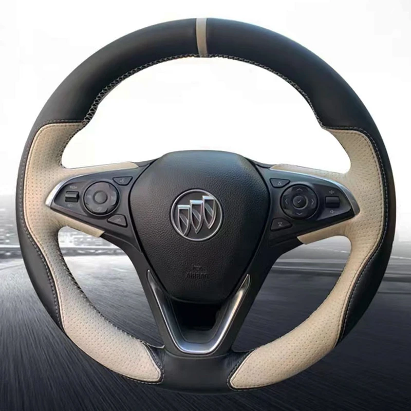 Custom DIY Car Steering Wheel Cover 100% Fit For Buick Envision 2014 2015 2016 2017 Auto Interior Accessories Steering Wrap