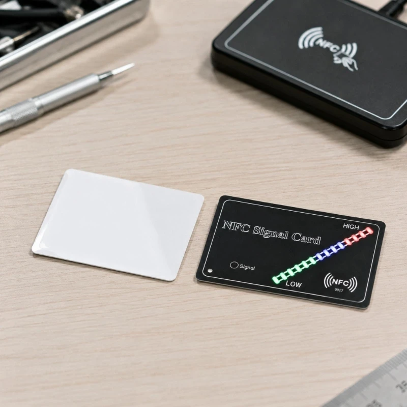 13.56 Megahertz Near Field Communication Test Card with Three-Color Display for Development Review, Access Inspection, and F19E
