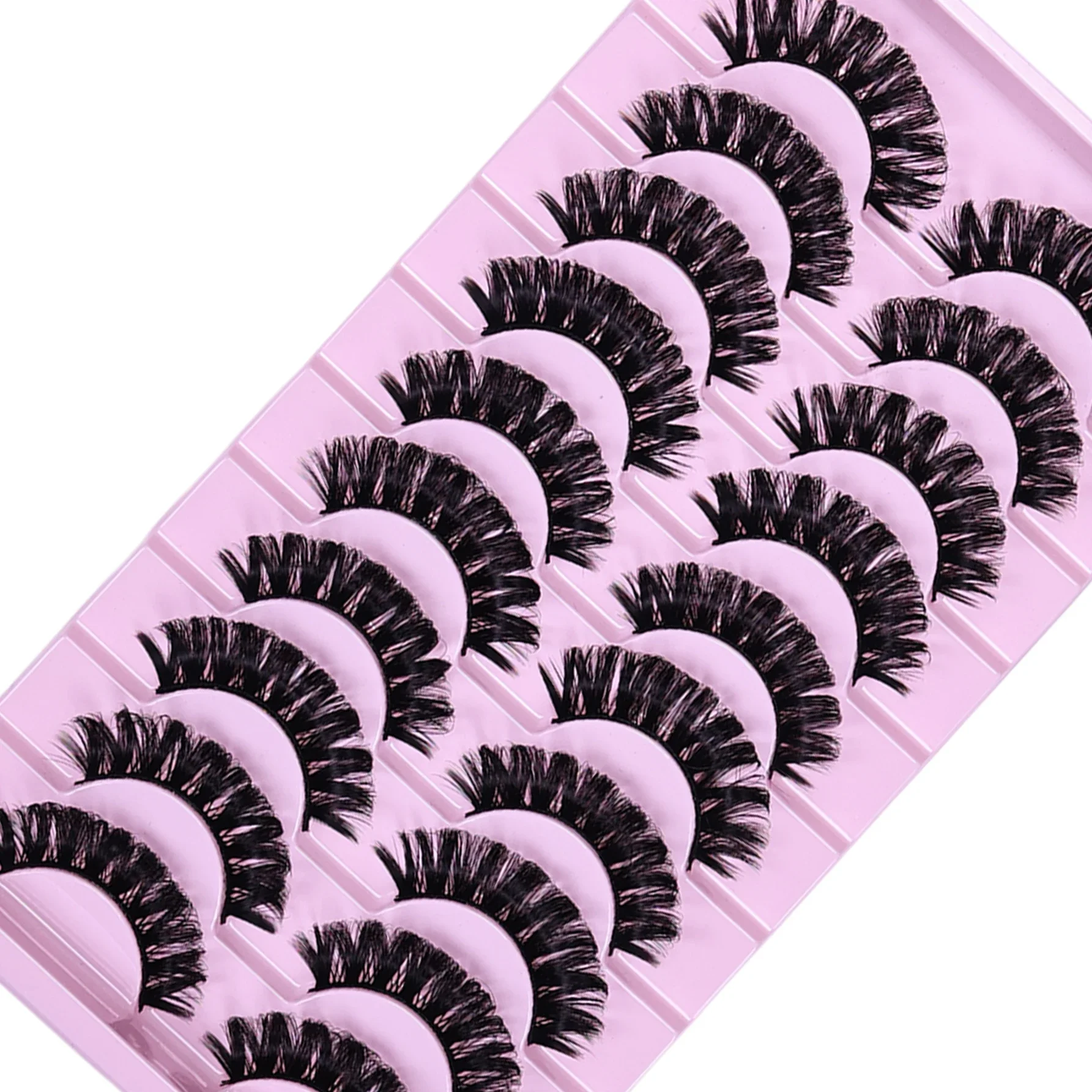 30 زوجًا/50 زوجًا من الرموش الصناعية المنفوشة رموش صناعية سميكة الحجم رموش اصطناعية مجعدة رموش اصطناعية