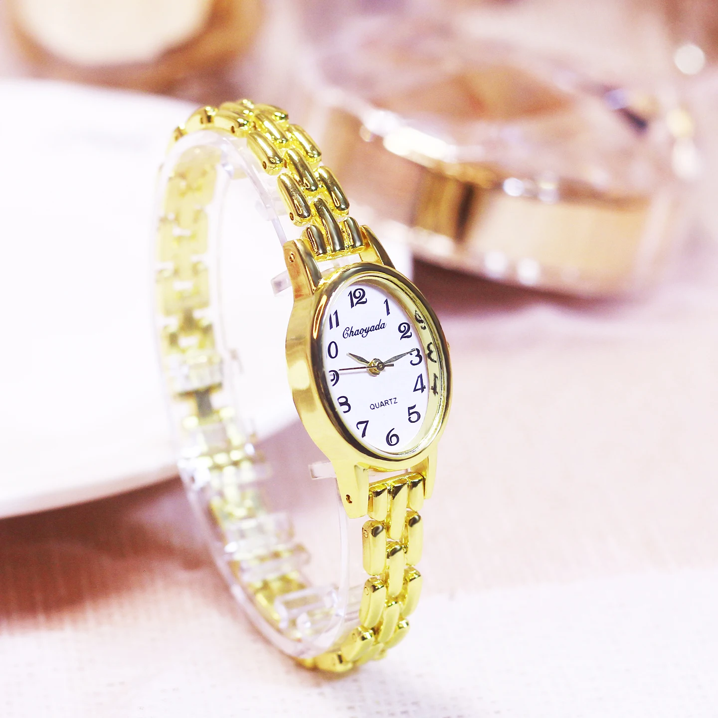 Lady Women's Golden Simple Original Quartz Wristwatches Girls Reloj Mujer Elegant High Quality Luxury Waterproof Watches Gifts