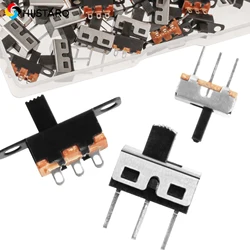 100pcs Micro Slide Switch 2 Position 3 Pin High Knob Mini Vertical Slide Switches SPDT 1p2t  SS-12D10 SS-12F15 SS-12D00 For PCB