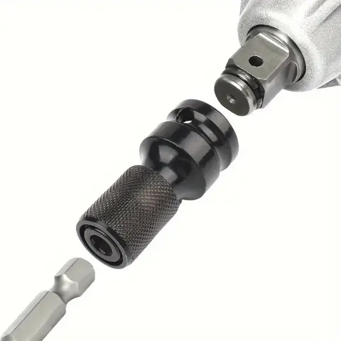 1pc Impact Wrench to Drill Adapter 1/2 to 1/4 Hex Converter Socket Extension Bit Holder for Electric Wrench and Power Tools