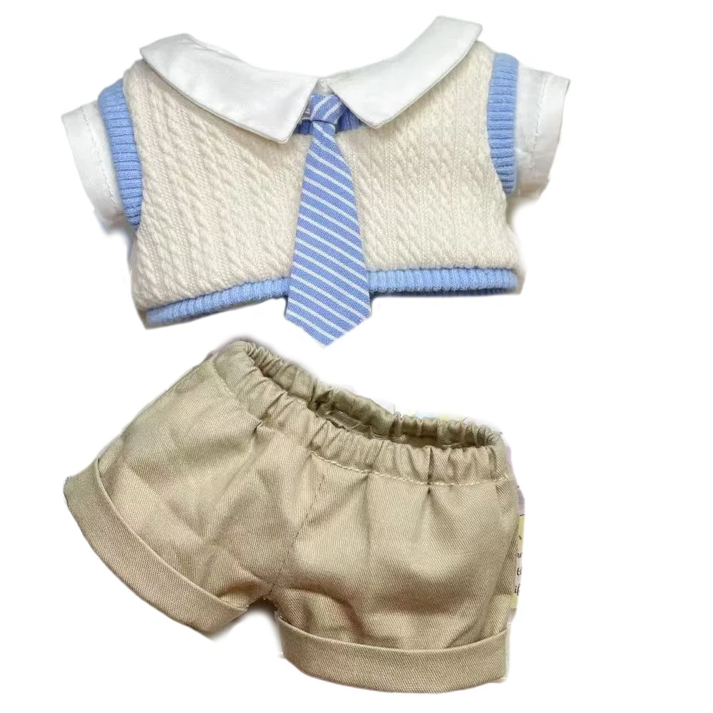 

Для 20 см плюшевая кукла, одежда, студенческий костюм, наряд для кукол, аксессуары для сидения, подарок на Рождество, день рождения, игрушки