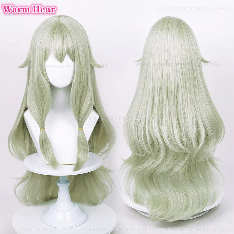 2024 Kusanagi Nene parrucca Cosplay sintetica Anime verde 80cm parrucca Cruly capelli resistenti al calore Halloween Party parrucche da donna + un cappuccio per parrucca