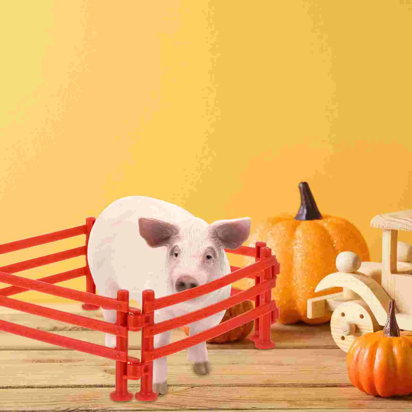 

50 Pcs Decorate Scene Fence Toy Miniature Ornament Plastic Garden Micro Landscape Accessories