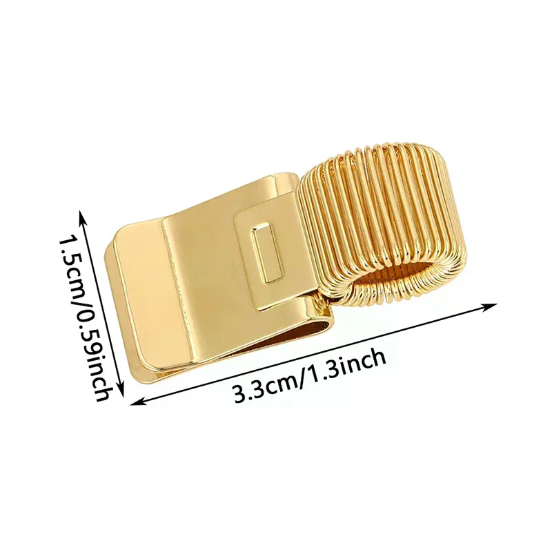 Metal Pen Clip With Spring Creative Gold Retro Spring Clip Student Pen Clip For Notebooks School
