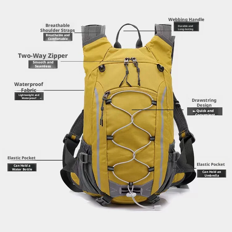 

New Outdoor 20L Hiking and Mountaineering Bag for Women and Men, Off road Running and Cycling, Lightweight Backpack with Vest