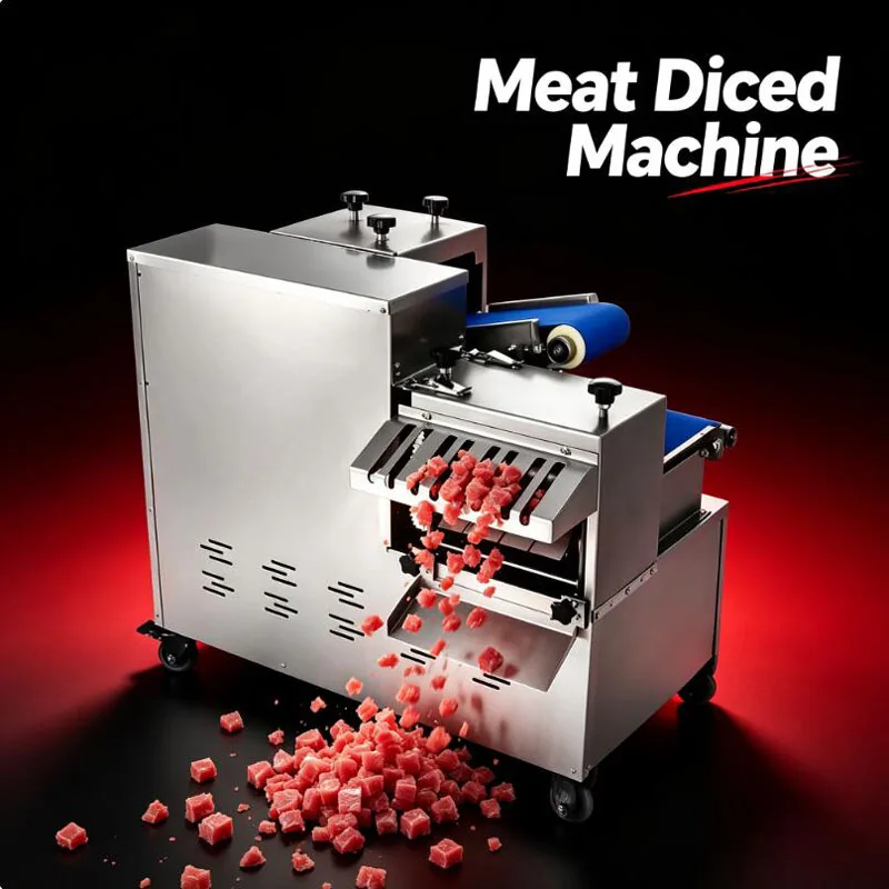 One Forming Meat Diced Machine Electric Commercial Fresh Meat Cutter For Restaurant Canteen Mutton Beef Pork Chicken Meat Slicer