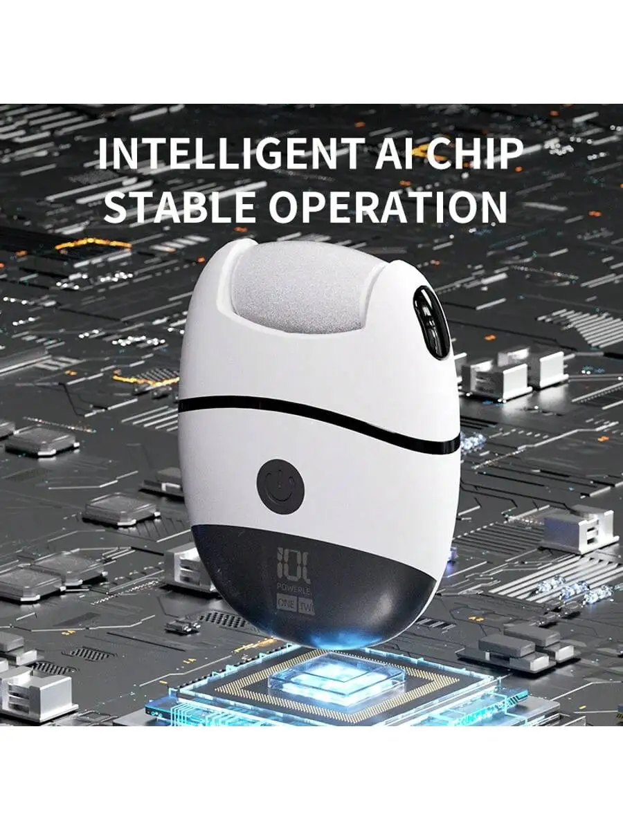 Dissolvant électrique rechargeable de callosités des pieds avec lumière à 2 vitesses, portable et sans fil pour une exfoliation des pieds lisses