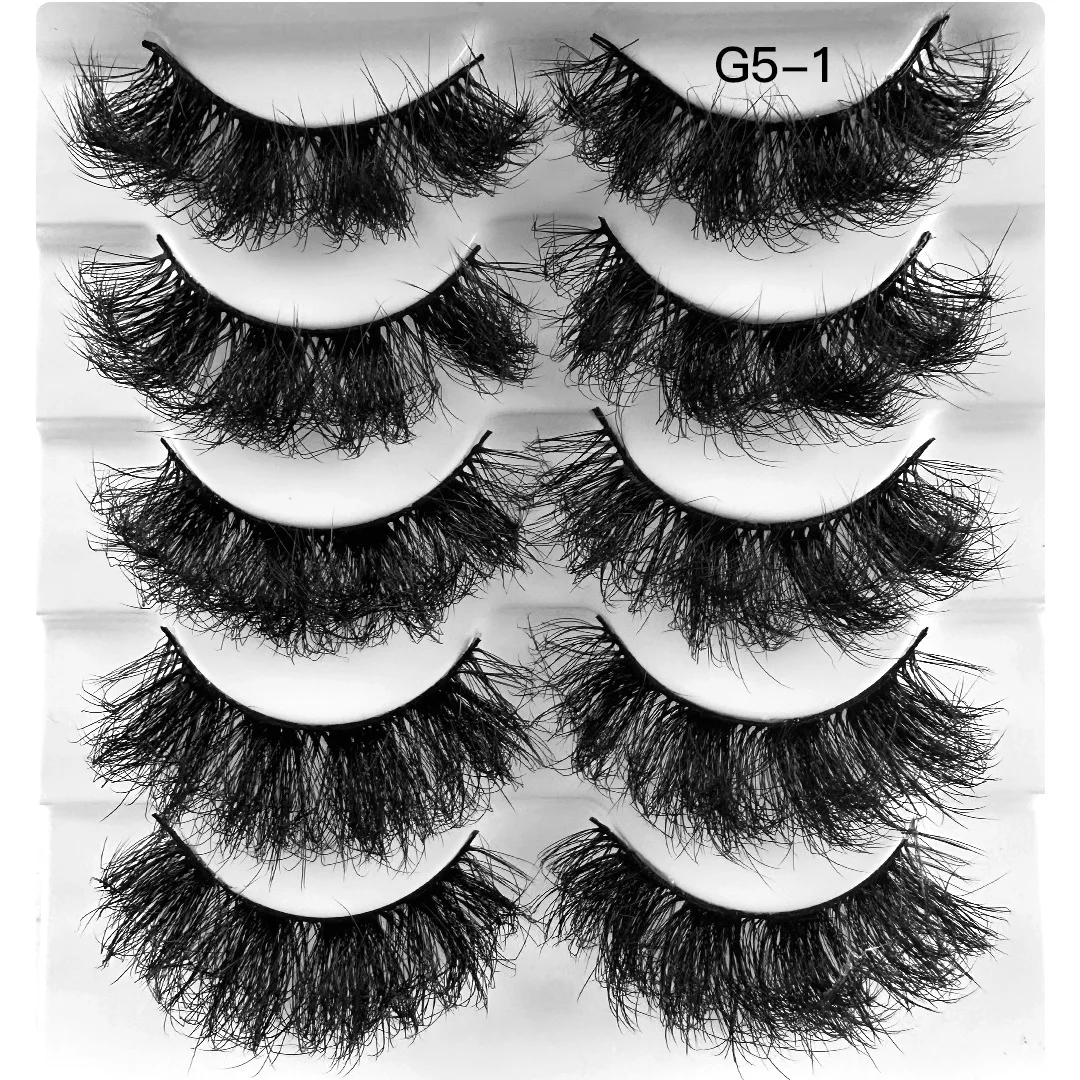 Nuovo 5 paia 8-16mm Faux 3D ciglia di visone Bulk Wispy Natural visone Extension ciglia all'ingrosso ciglia finte naturali Cilios