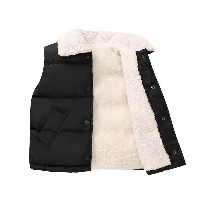 Gilet rembourré en fibre pour enfant de 2 à 10 ans, vêtement chaud à la mode pour garçon et fille, automne et hiver