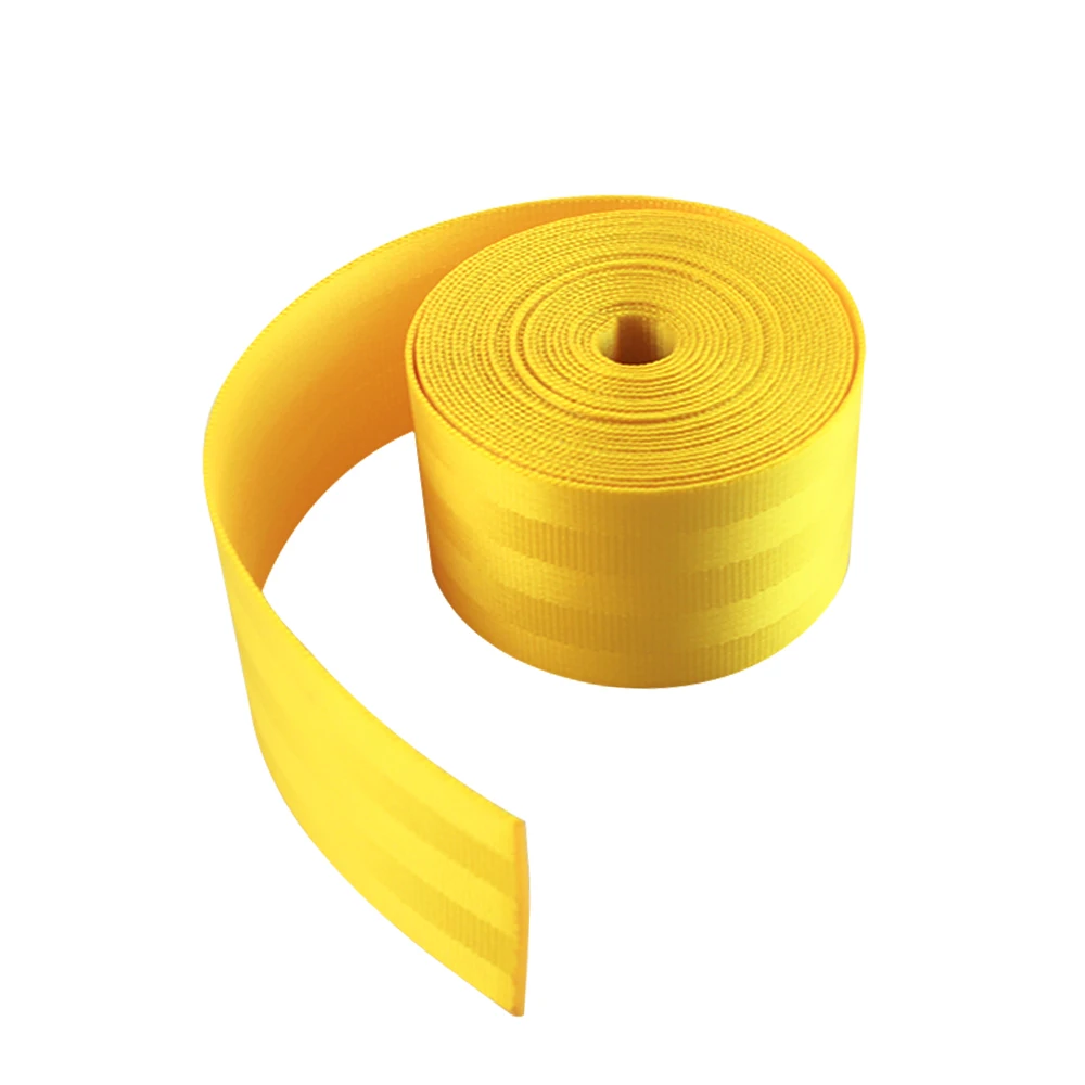 Yellow 3.6meter Car Seat Belt Webbing Polyester Seat Lap Nylon Safety Strap Car Seat Conversion Car Accessories DIY