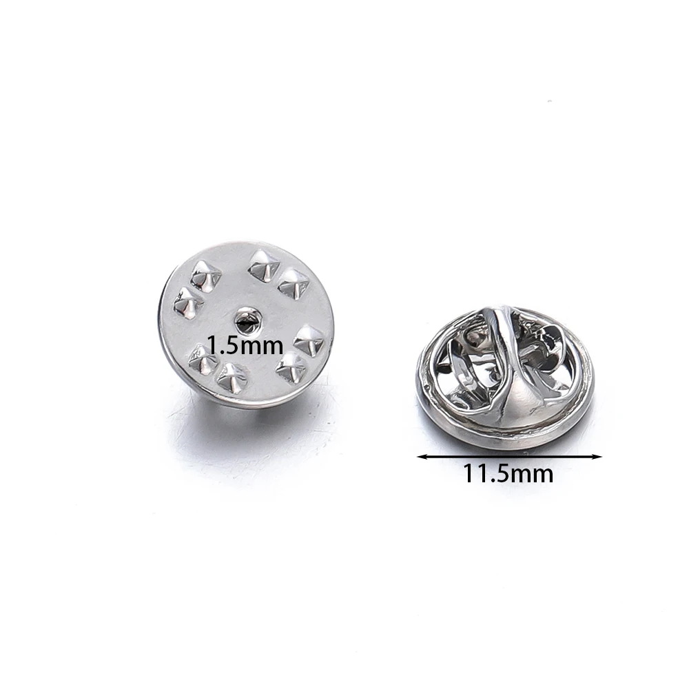 10/50Pcs Metal Butterfly Clutch Brooch Pin Backs Squeeze Badge Holder Caps for DIY Jewelry Craft Making Supplies