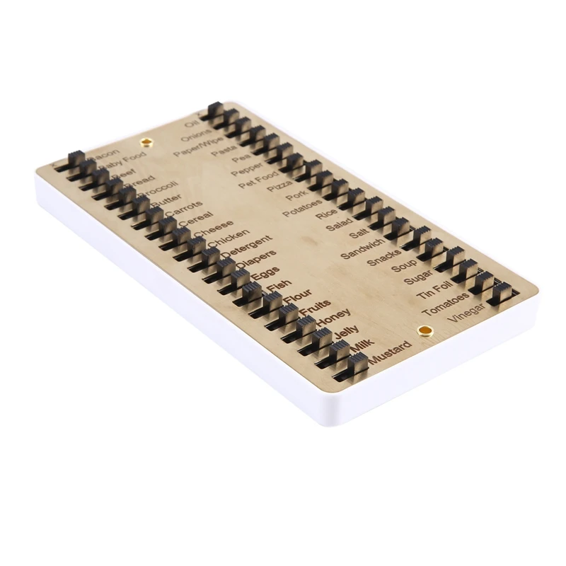 1 PCS Memory Reminder Board Metal Sliding Shopping List Mat For Shopping Working 5.5X3.15In