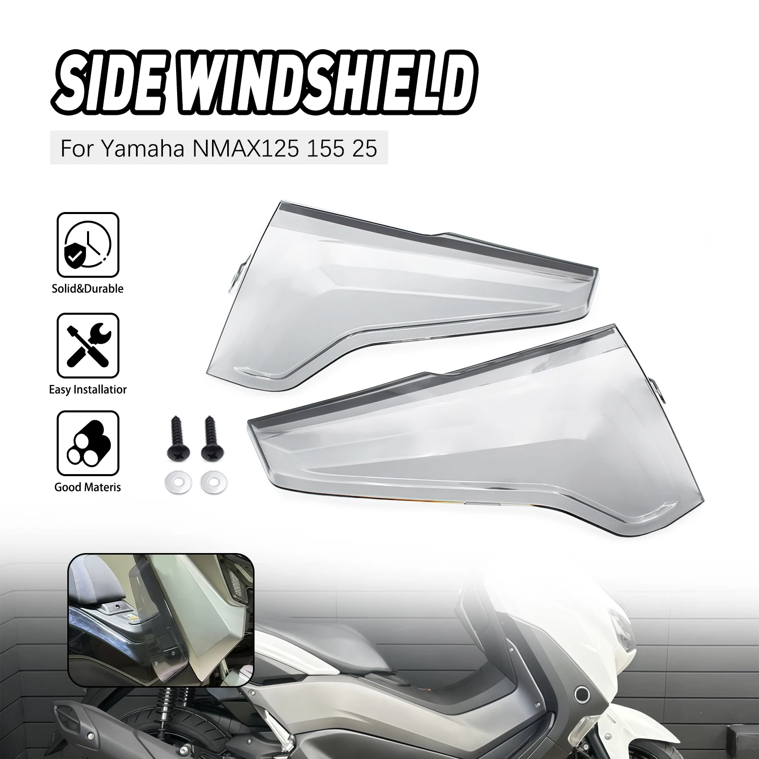 

Motorcycle Accessories Side Leg Guard Protector Wind Cover For Yamaha Nmax125 155 V3 2025