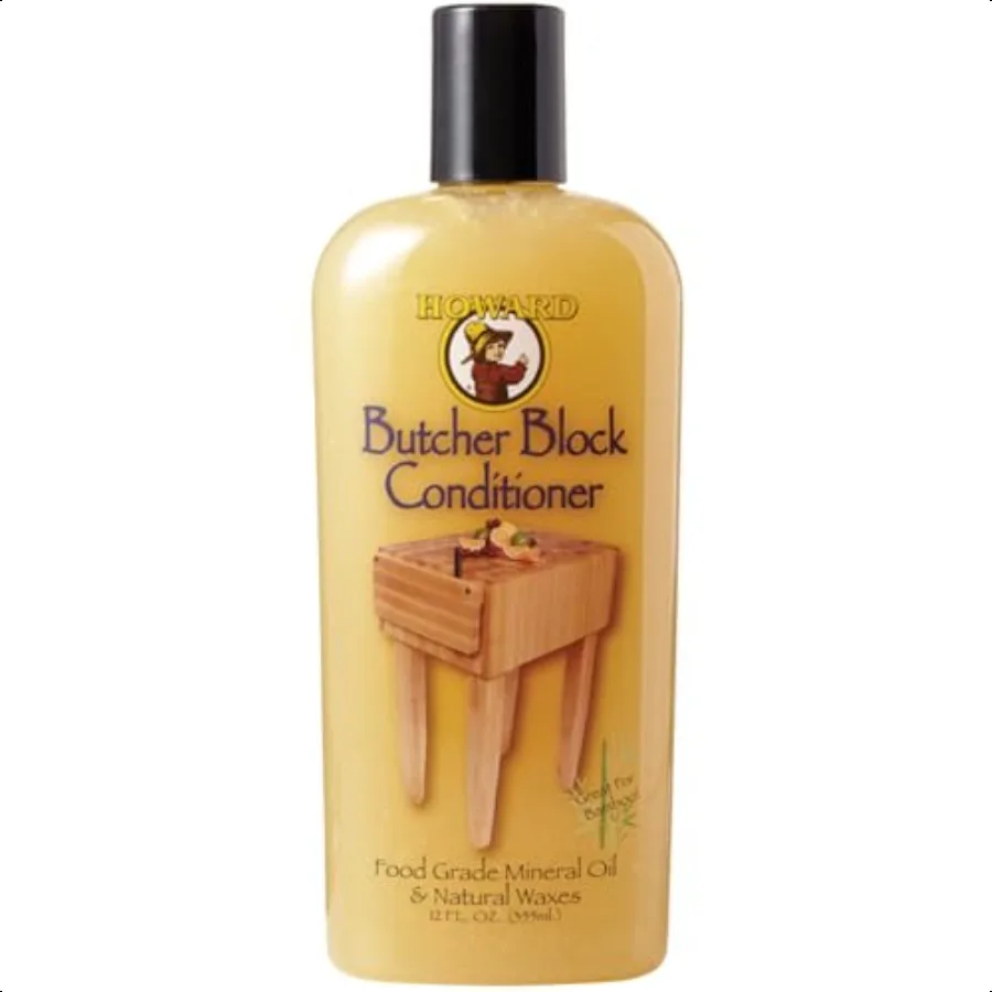 

Howard Products Butcher Block Conditioner and Oil Food Grade 12 Fl Oz Butcher Block Oil Food Grade for Enhanced Wood Care