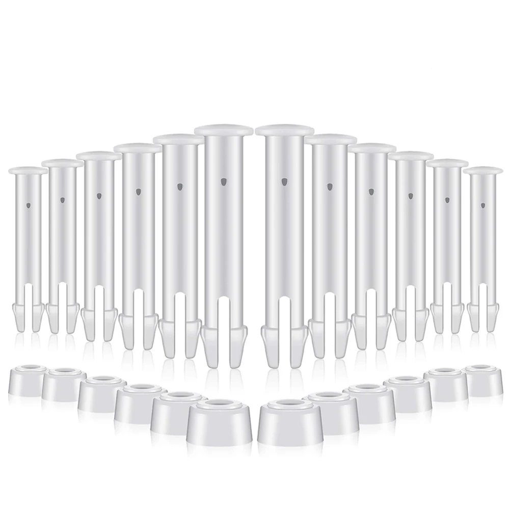 

12Pcs Plastic Pool Joint Pins and Rubber Seals for Intex Ground Round Frame Pool Parts with Rubber Seals Replacement Joint Pins