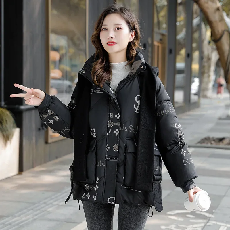 Winter Women Jacket Coats Long Parkas Female Down Cotton Hooded Overcoat Thick Warm Jackets Windproof Casual Student Coat