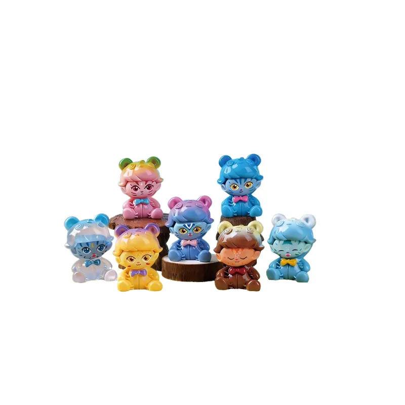 New  Avatar Ornament creative little bear gradient colorful  resin decorative toy box trendy play figurine display piece