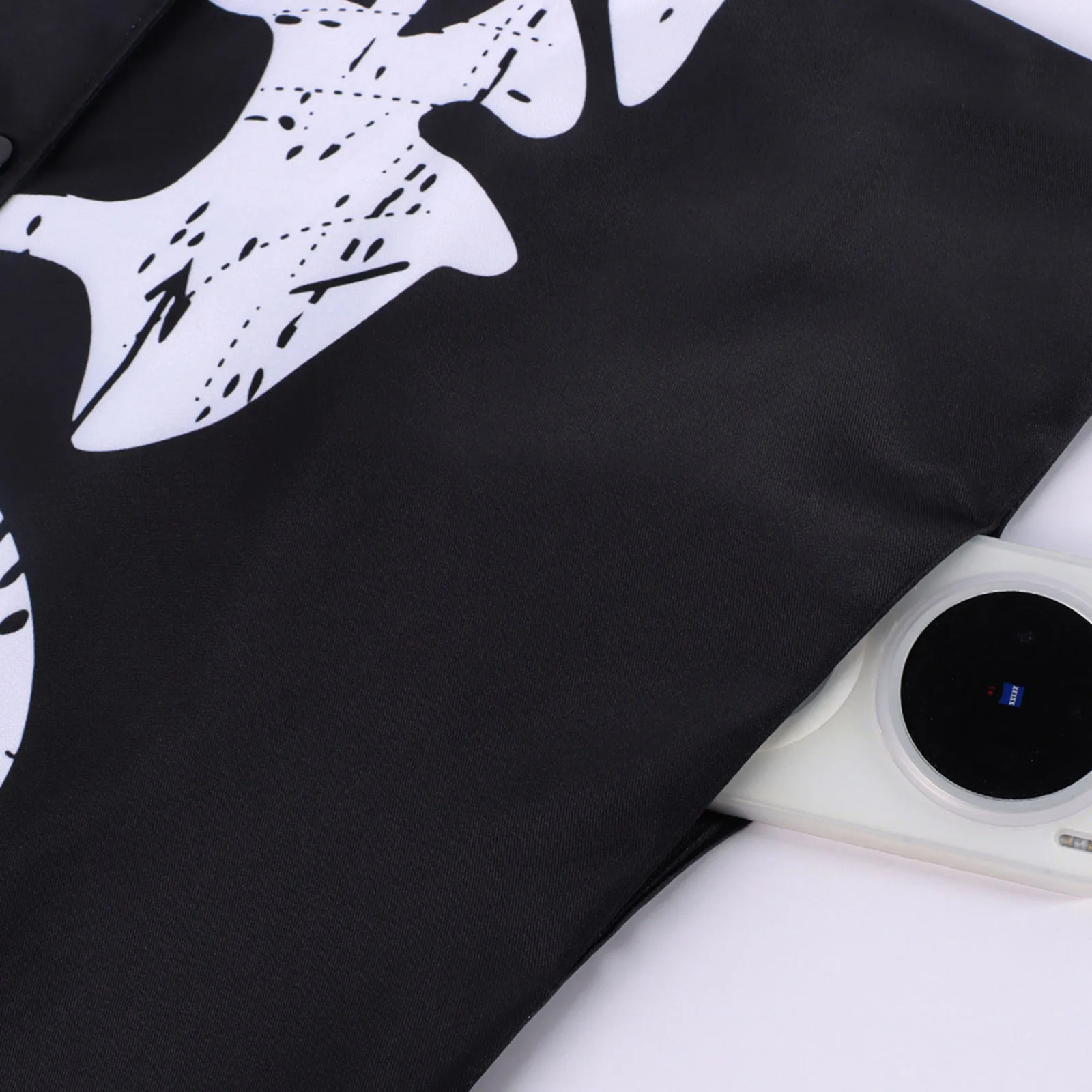 أزياء الهالوين كوس بنطلون بدلة هيكل عظمي مطبوعة بلون واحد أزياء حفلات المسرح ملابس الرجال #3