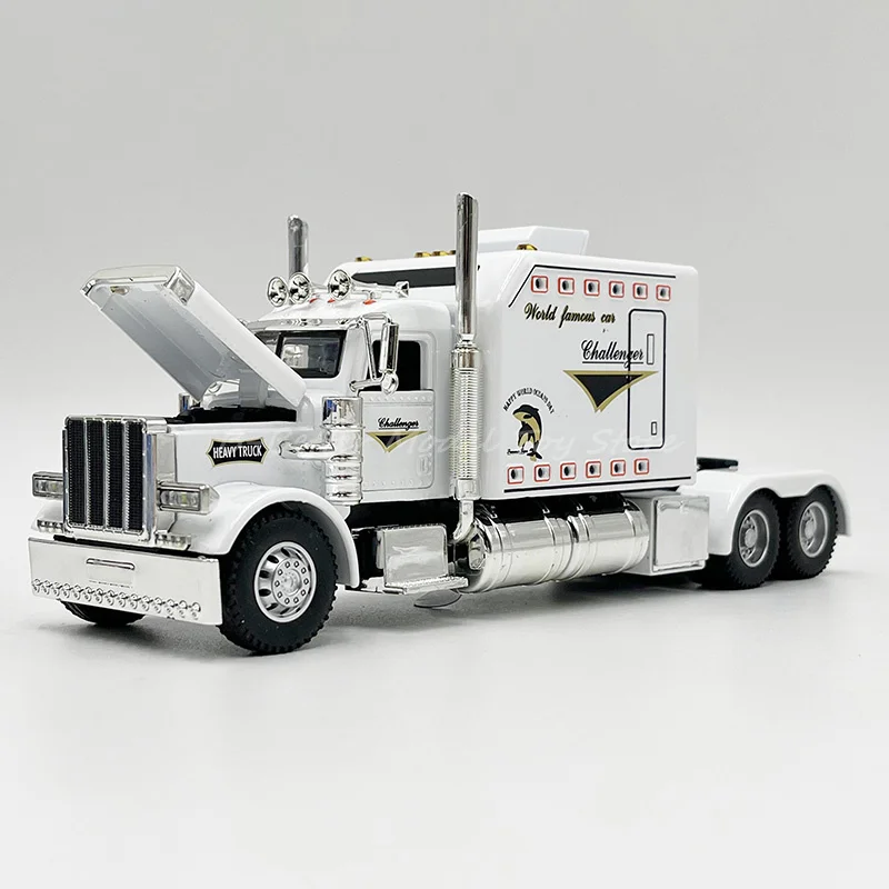 RapTruck Diecast Model Toy avec son et lumière, dos côtelé de tracteur, 389, 1:24