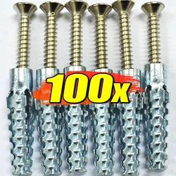 Wholesale Serrated Steel Self Tapping Screws Metal Expansion Tube Pipe Drilling Plug for Concrete Wall Anchors Fastener Bolt Kit