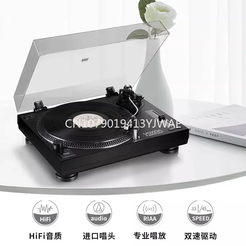 

Vinyl record player T40 retro phonograph belt type LP turntable player black record player