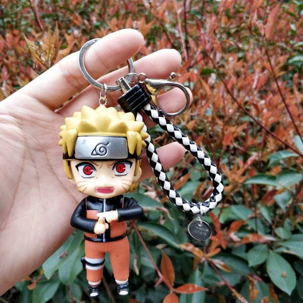 

Naruto Action Figure Keychain for Car Keys Anime Trinkets Accessories Akatsuki Itachi Figurines Bag Backpack Doll Women Men Gift