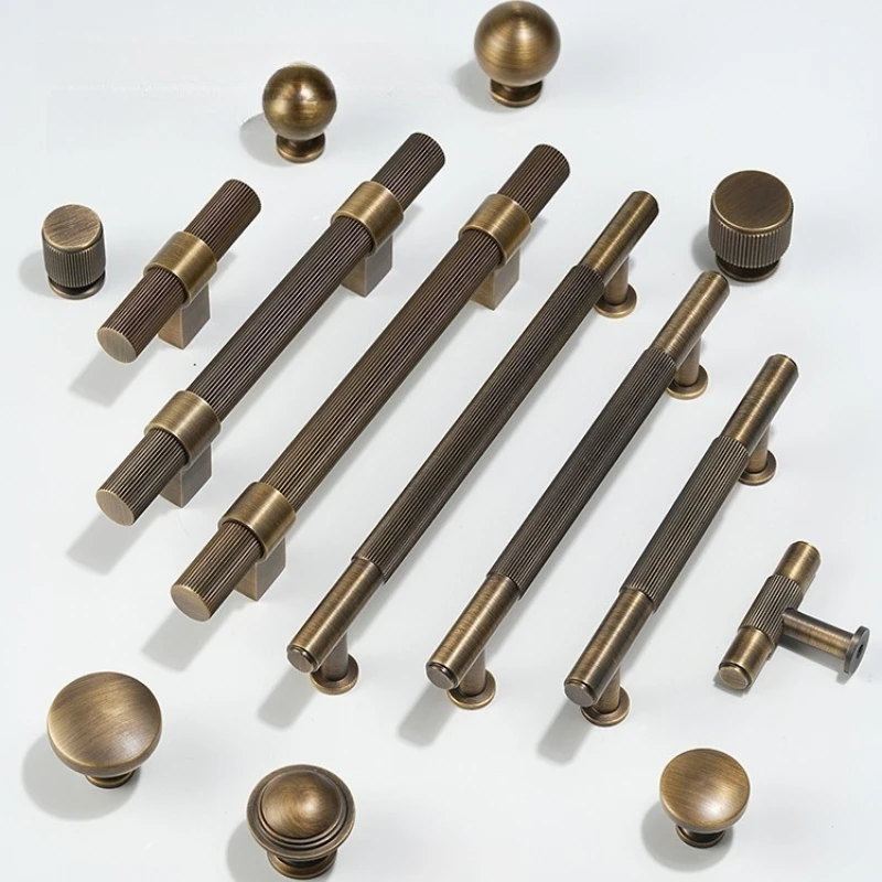 

Твердые латунные ручки для кухонного шкафа, бронзовые ручки для обувных шкафов/гардеробов, антикварные ручки для ящиков с одним отверстием, мебельные ручки
