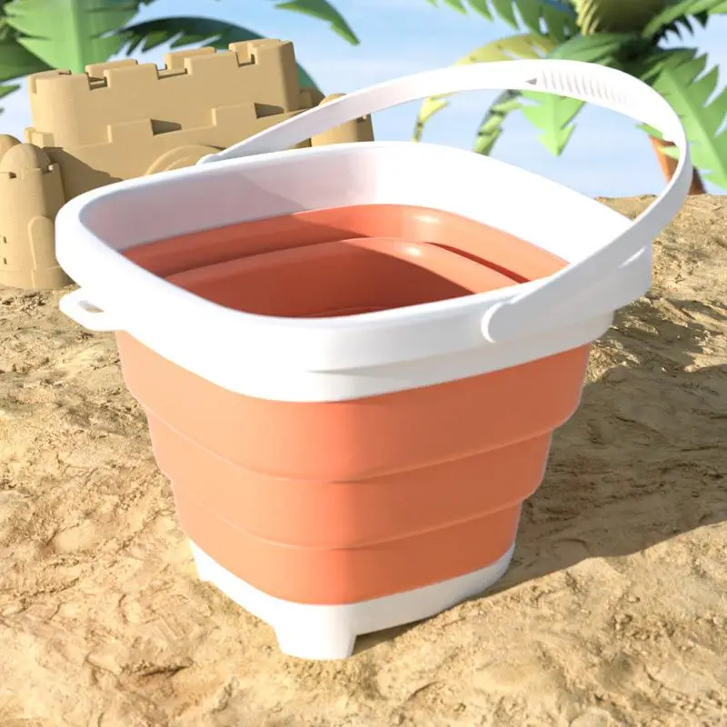 Beach Sand Play Water Set Folding Bucket Summer Outdoor Fishing Camping Tools Car Washing