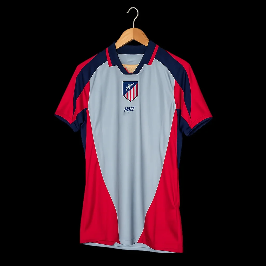 2026-27 Neues Madrid Herren-Stehkragen-T-Shirt mit 3D-Druck im Y2K-Stil, bequemes Freizeit-T-Shirt für den Alltag und das Training. – Detail 3