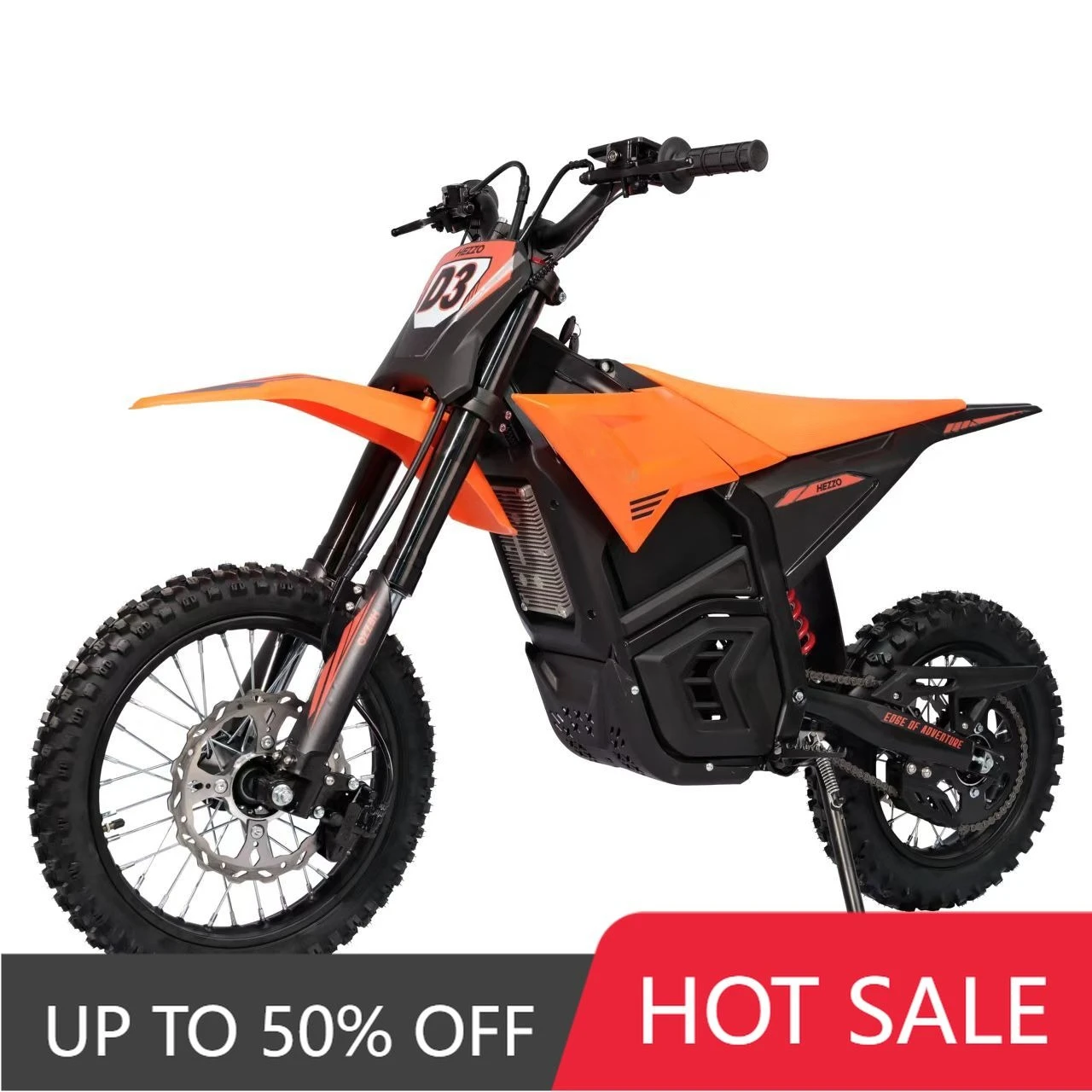RRE QQA HEZZO D3 Electric Bike 60V 6000W Mid Motor Electric Off-Road Bike 27AH Lithium Battery 75KM/h 14 Inch Tires, Chain Elect
