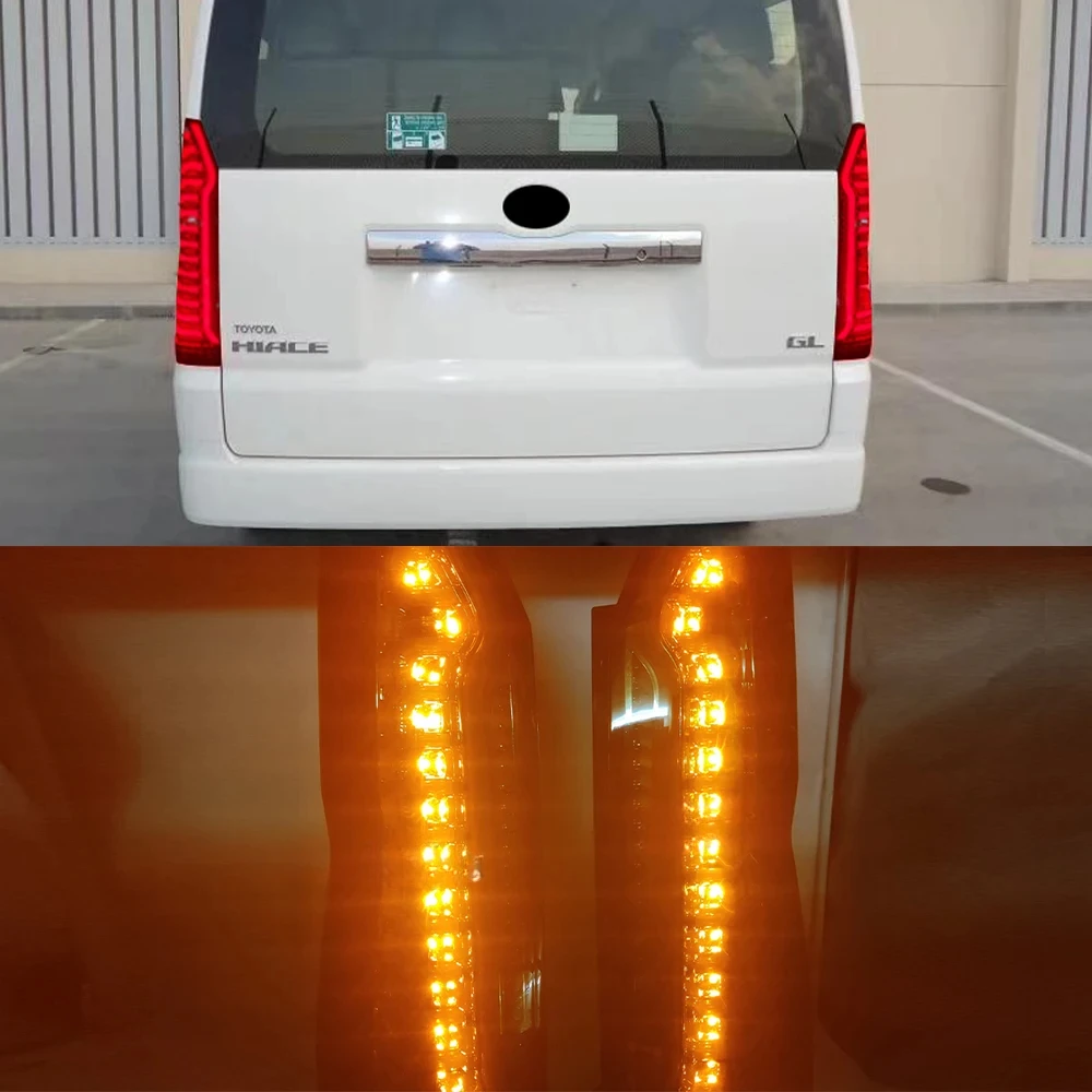 LED Tail Light Assembly For Toyota Hiace 2019 2020 2021 2022 2023 2024 Tail Brake Light Signal Lamps Reverse Rear Fog lamp
