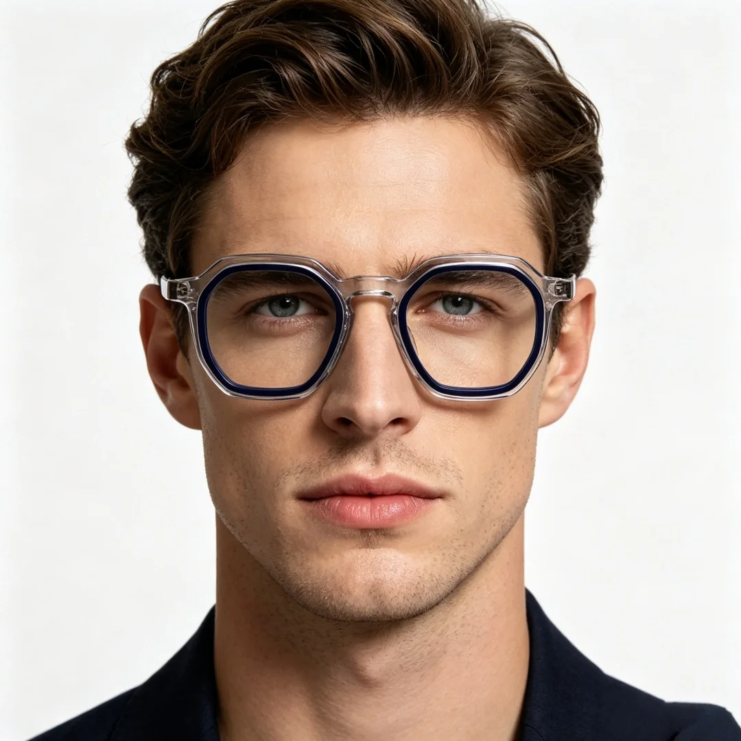 

BETSION Retro Acetate Reading Glasses Men Women Square Fashion Thick Myopia Glasses Prescription Eyeglasses Frames