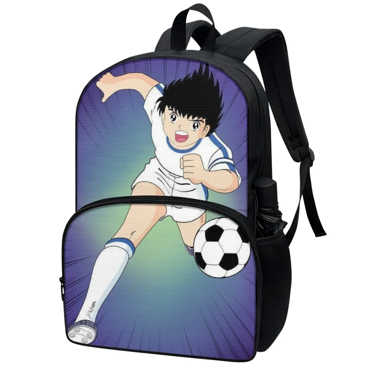 FORUDESIGNS Captain Tsubasa Backpacks Students Multi-pocket Simple Practical Schoolbags Double Zipper New Escolar Teenagers