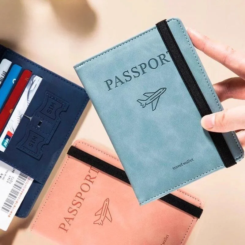 Multi-Functional Travel Anti-Theft Card Swipe Bag Passport Holder Protective Cover Boarding Pass Ticket Portable Document Bag