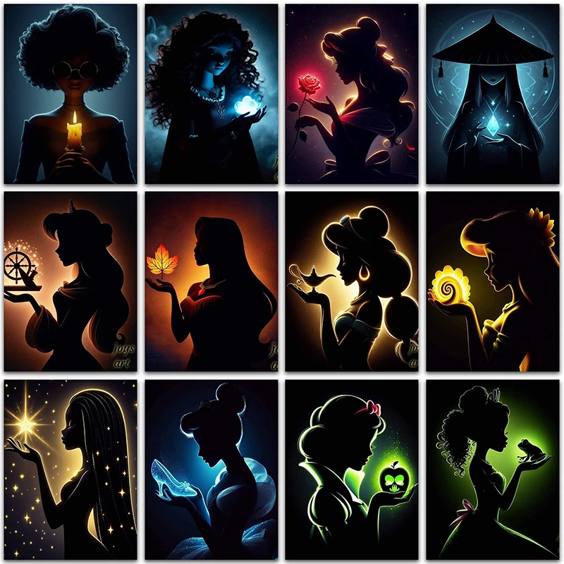 

Disney Princess Diamond Painting Kit Belle Frozen Jasmine Snow White Home Decor Full Square&Round mosaic embroidery Cross stitch