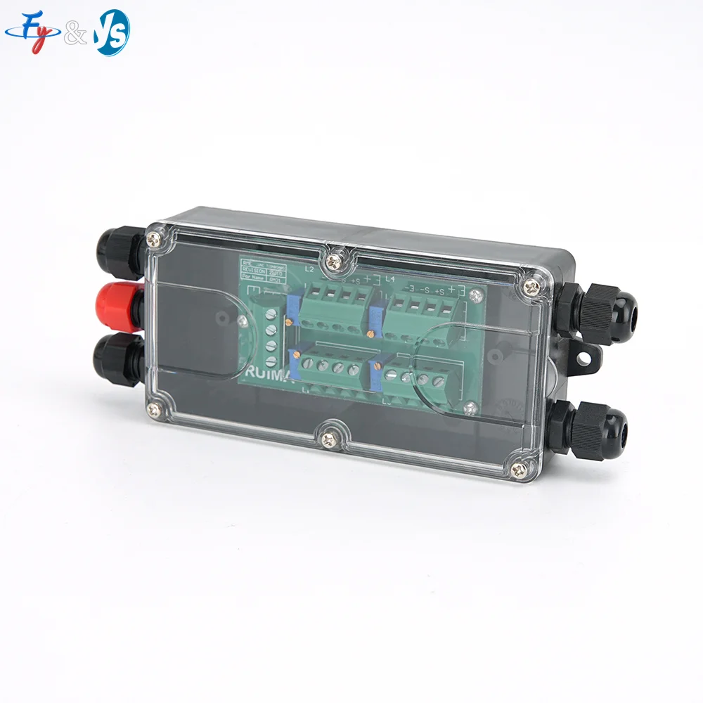 4-Way Load Cell Junction Box 4 In 1 Out 5 Hole 4 Wire Waterproof Junction Box for Small Floor Scale Weighing Sensor
