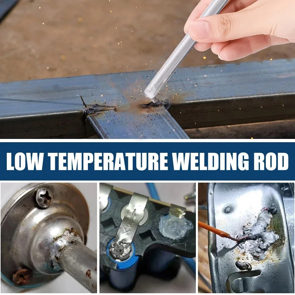 1M Low Temperature Easy Melt Aluminum Welding Rod Cored Wire Rod Solder No Need Solder Powder Weld Bar for Propane Torch