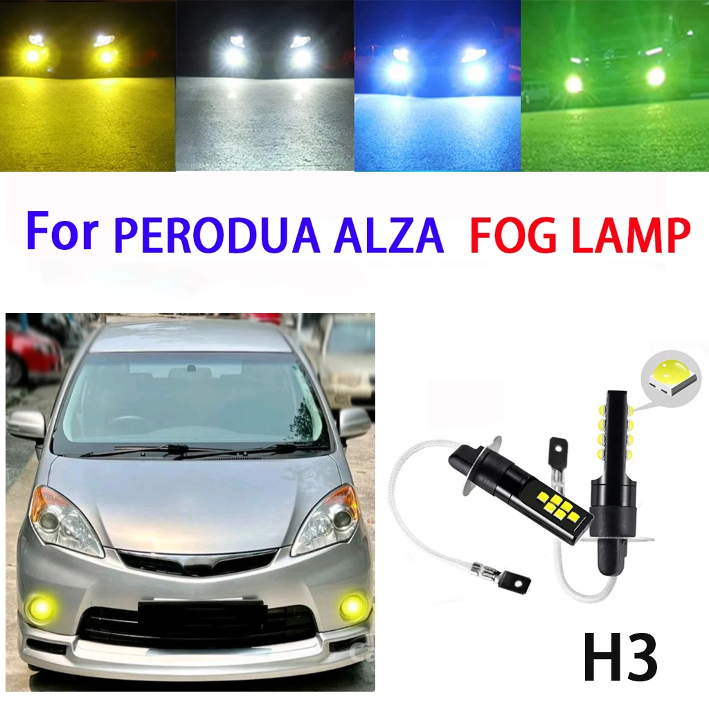 

Fog lamp For PERODUA ALZA 2008 - 2013 FOG lamp LED BULB lamp Spotlight Sport Light Car Halogen Replacement H3