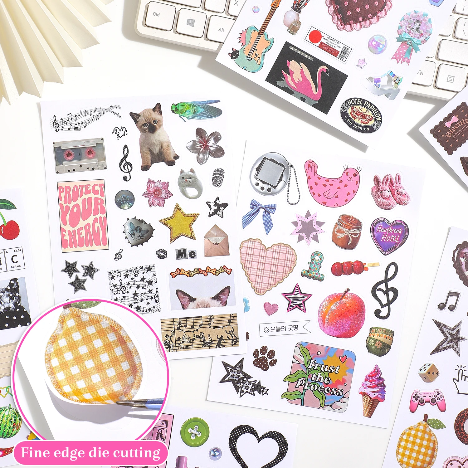 1200Pcs+ Aesthetic Sticker Boo - Travel Journal Accessories recension och pris