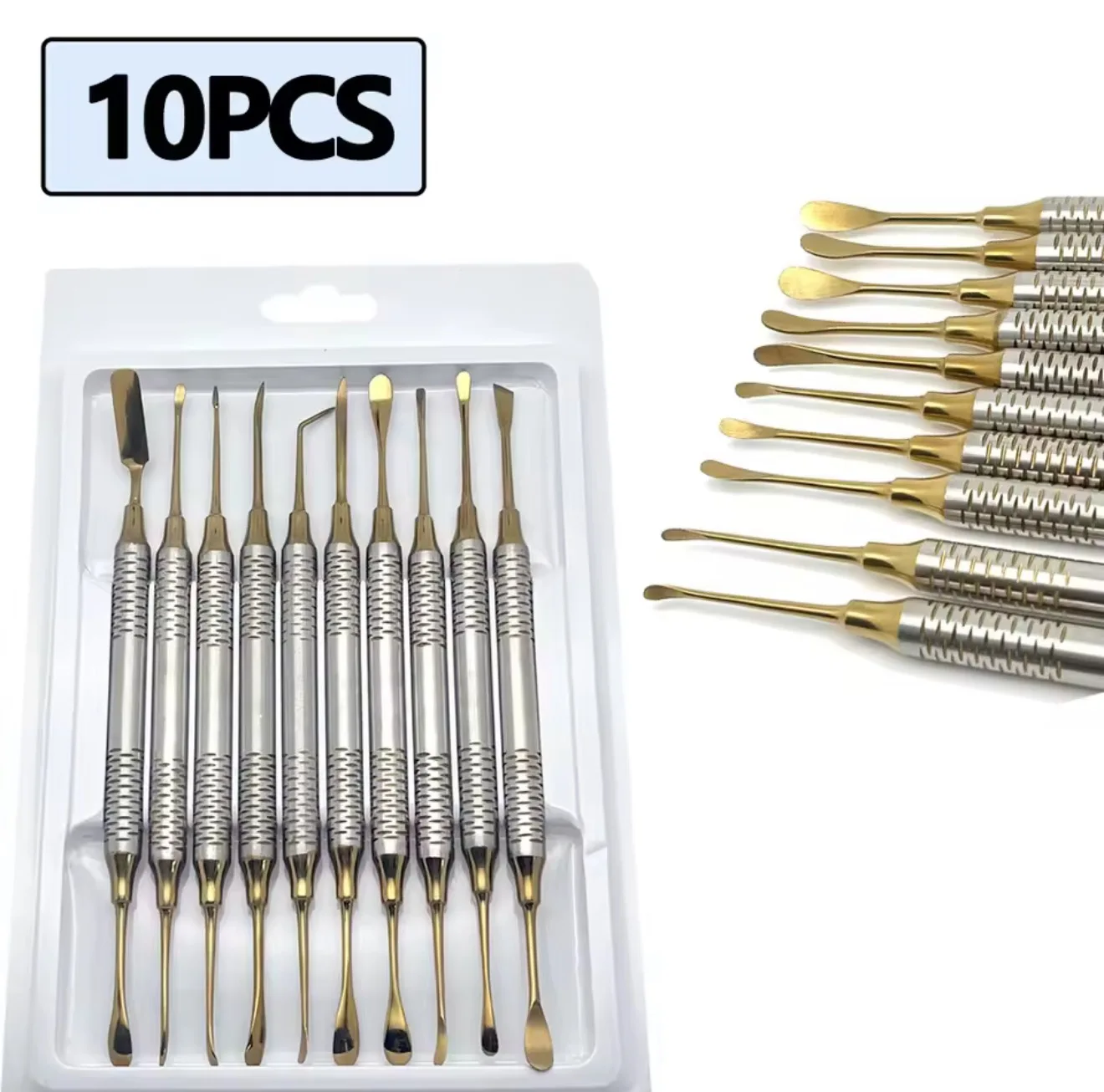 10Pcs Dental Implant Periosteal Elevator Separator Peristeel Splitter Tool Dentistry Composite Resin Filling Set Instrument Tool