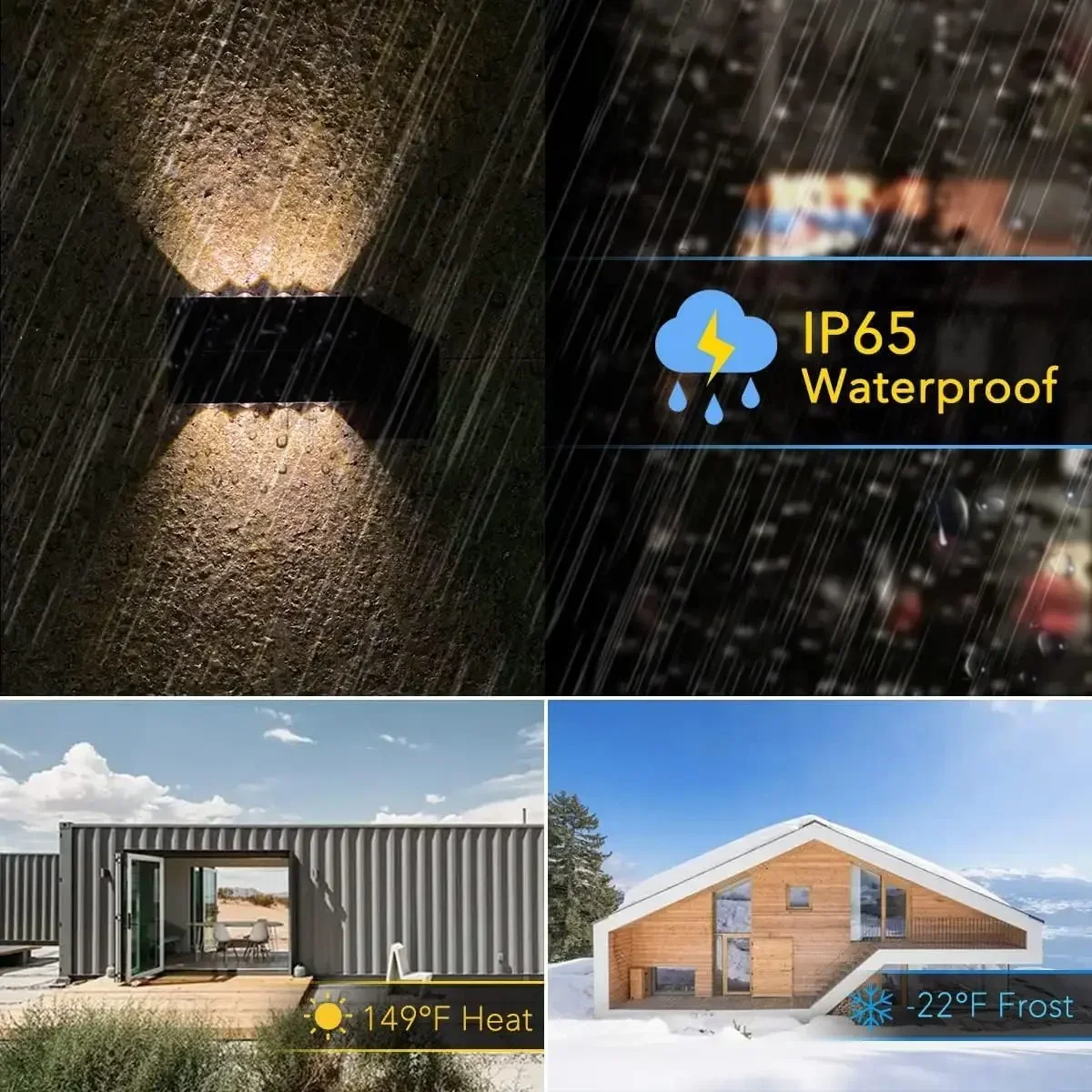 LED Solar Light Outdoor Waterproof Solar Wall Lamp Up and Down Luminous Lighting for Garden Fence Decor Solar Powered Wall Lamp image 2