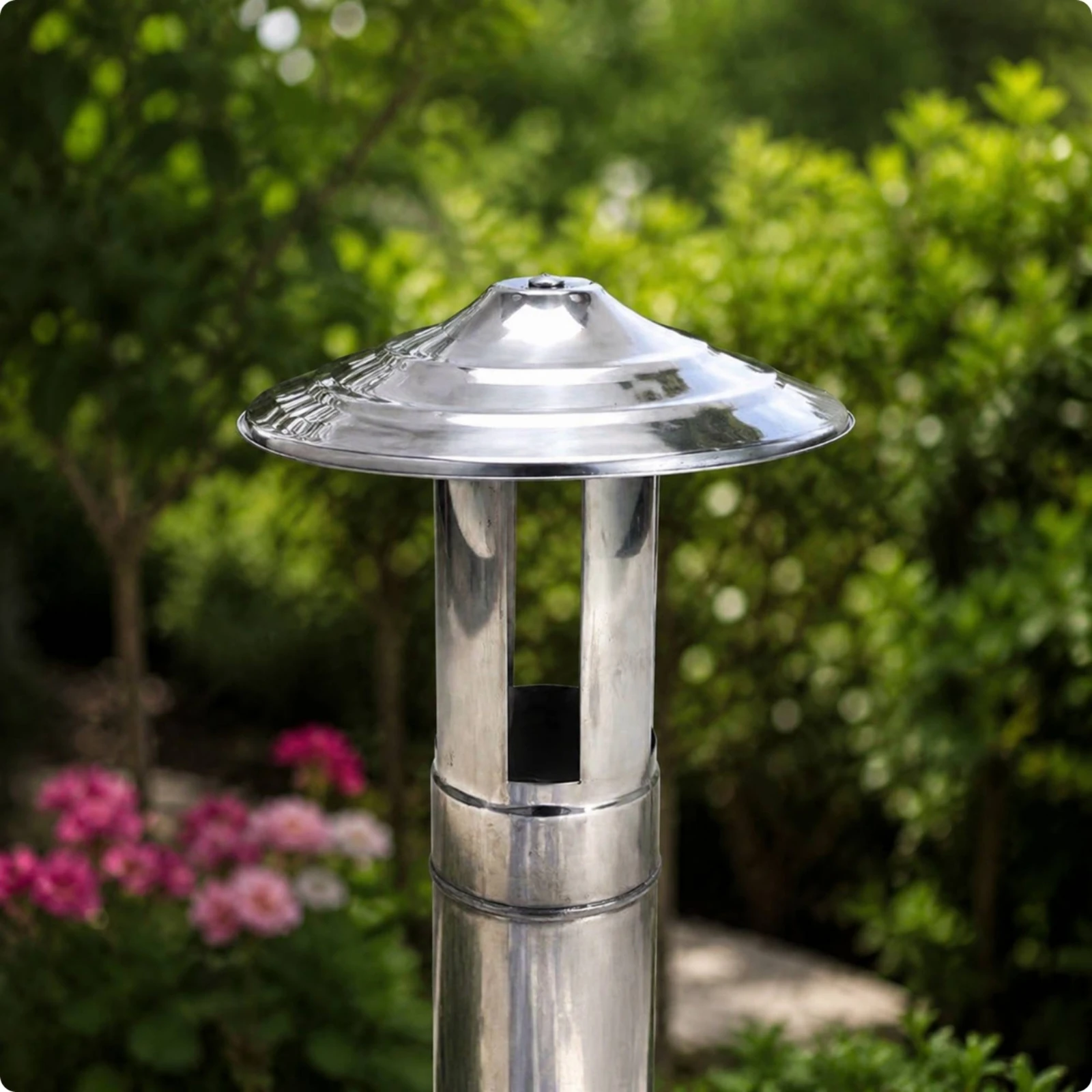 Stainless Steel Flue Rain Cap Weatherproof Chimney Flue Cover for Outdoor Smoke Exhaust Systems, Wood-Combustion Stoves