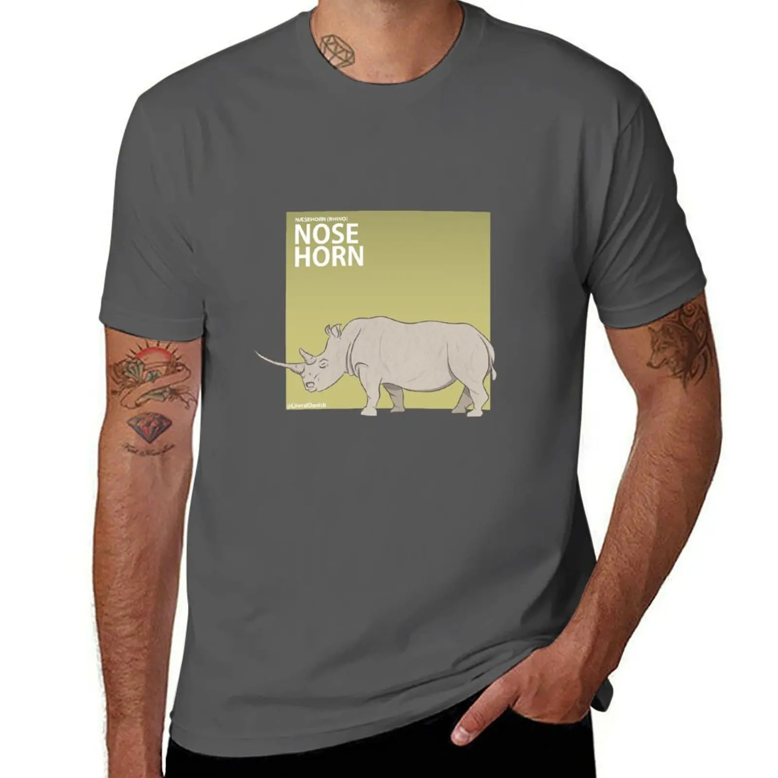 

Literal Danish Nose Horn. The Danish name for Rhino T-Shirt funny t shirts man man t shirt graphic T-Shirt